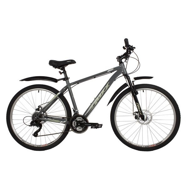 Велосипед FOXX 27.5" AZTEC D серый, сталь, размер 18"