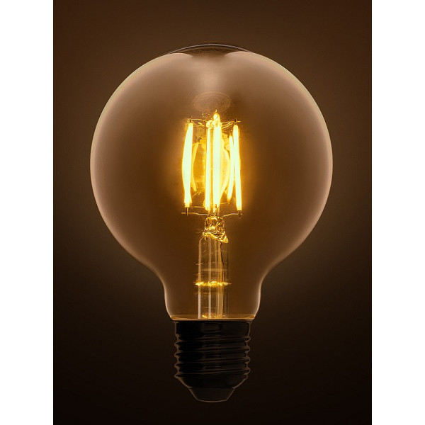 Лампа светодиодная «Винтаж» золотистая G95,  7 Вт,  230 В,  2700 К,  E27  (шар)  TDM