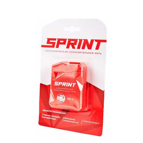 Уплотнительная нить Sprint 50м бокс, блистер, 61011 (1/25) Уплотнительная нить Sprint 50м бокс, блистер, 61011 (1/25)