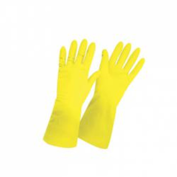 Перчатки хозяйственные с напылением х/б,  желтые,  эластичные,  размер XL,  Libry  (12/240) 