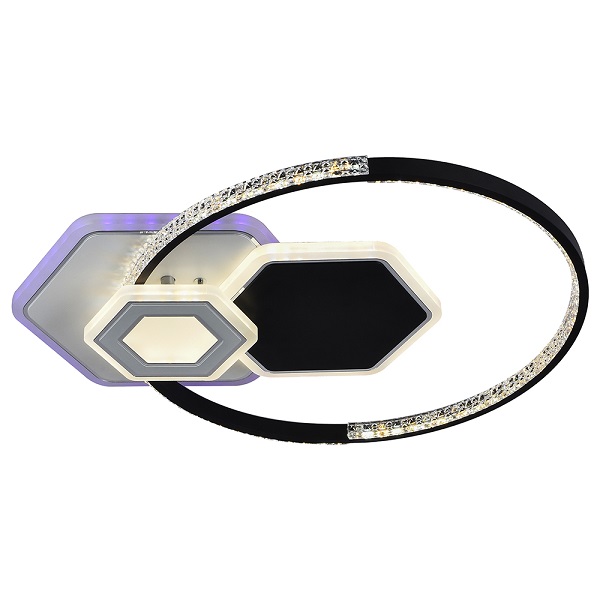 Светодиодная люстра 8295 WHT + BLK 98W + 8W RGB
