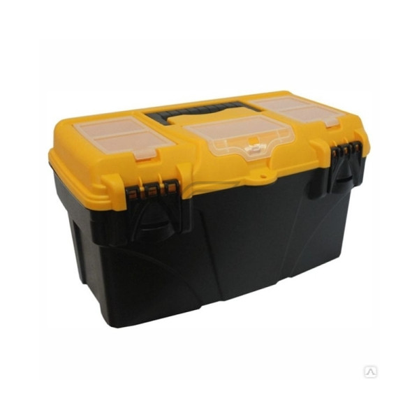 Ящик для инструмента 320мм длина,  пластик,  черный с желтым,  12",  65571  (1/12) 