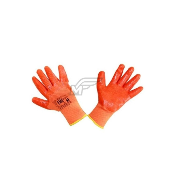 Перчатки нейлоновые "PVC Orange",  маслобензостойкое покрытие 3/4  (1/160) 