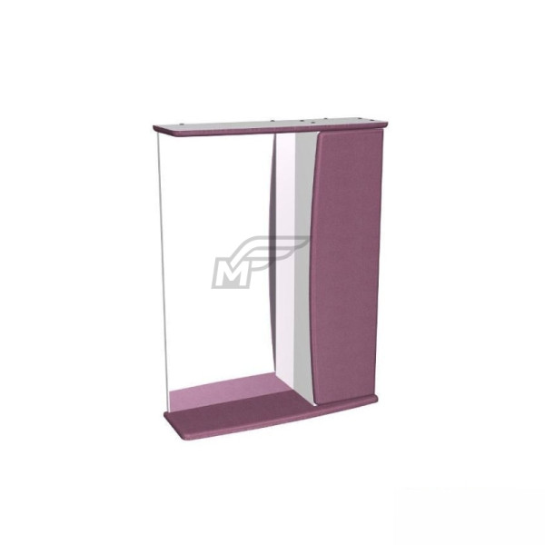 Шкаф - зеркало ОРИОН 600 фиолетовый металлик  (без подсветки)   2887  (MDW)    (1/1) 