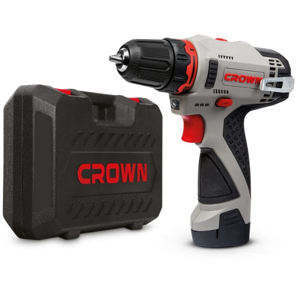 Дрель аккумуляторная CROWN CT21072HX (12В, пат10мм, 2 скорости, 19 - 30Нm, аккум 2хLi - 2А/ч) кейс Дрель аккумуляторная CROWN CT21072HX (12В, пат10мм, 2 скорости, 19 - 30Нm, аккум 2хLi - 2А/ч) кейс