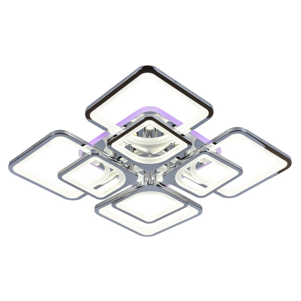 Светодиодная люстра 8057/4 + 4 CHR 224W + 12W RGB Светодиодная люстра 8057/4 + 4 CHR 224W + 12W RGB