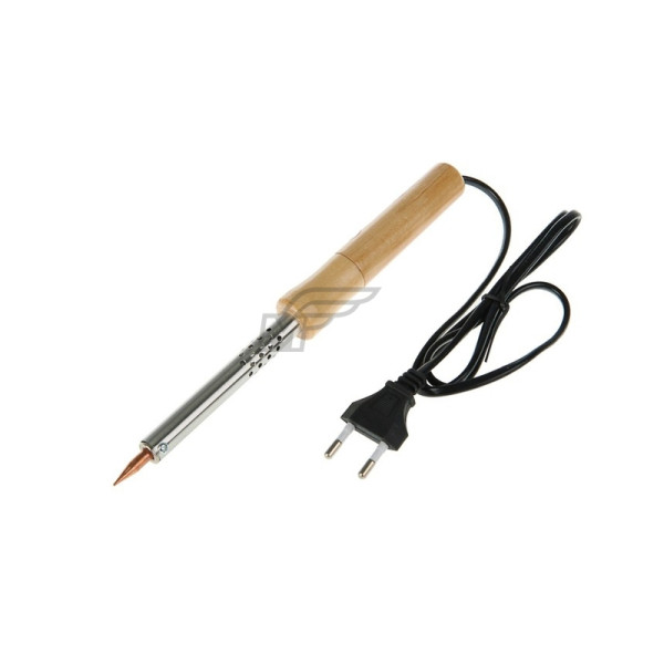 Паяльник 60Вт,  220В деревянная ручка TUNDRA 1550218  (1/100) 