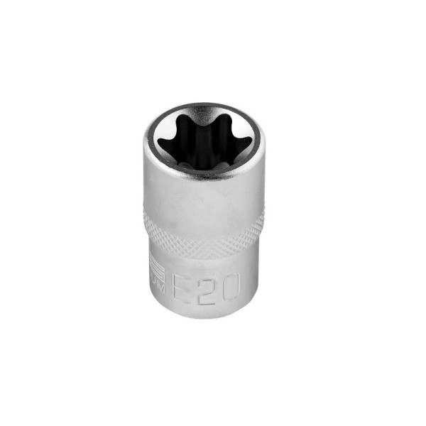 Головка торцевая 1/2,  Е22,  CrV Stels