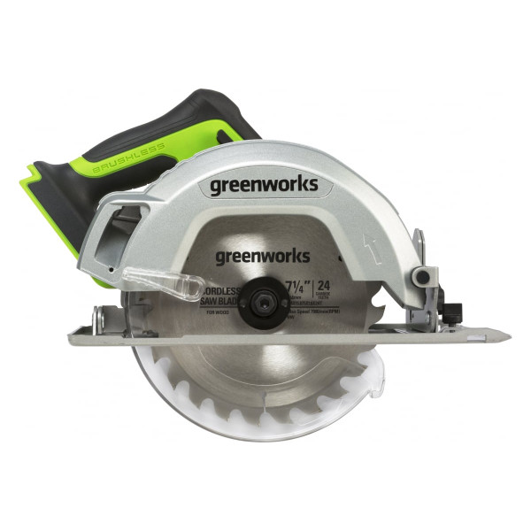 Циркулярная пила аккумуляторная Greenworks GD24CS,  24V,  бесщеточная,  без АКБ и ЗУ