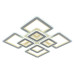 Светодиодная люстра 8009/4+4 WHT A 254W+200W BL+YL