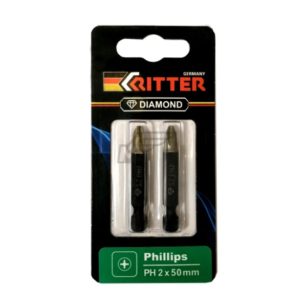 Бита Ritter Diamond PH 2х50мм магнитная  (2 в упак.)  PS20112055
