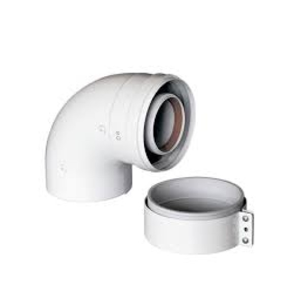 Коаксиальная отвод 45 (Luna, Eco, Nuvola) Baxi 714101610 Коаксиальная отвод 45 (Luna, Eco, Nuvola) Baxi 714101610