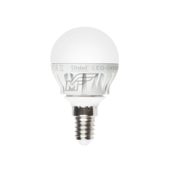 Лампа светодиодная Uniel LED - G45 7W/NW/ 4500K E14/FR PLP01WH Россия 464982
