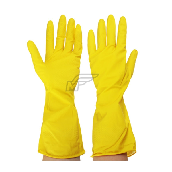 Перчатки резиновые VETTA  желтые L 447 - 006  (12/240) 