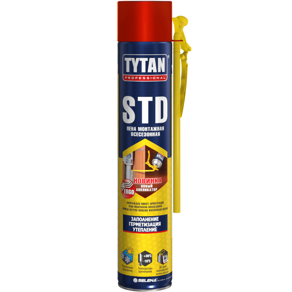 Пена монтажная всесезонная TYTAN Professional STD ЭРГО,  750 мл