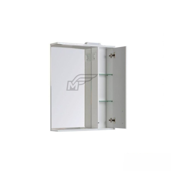 Шкаф - зеркало для ванной ПРОСТОР 600 серый камень,  правое  (без подсветки)  2677  (MDW)   (1/1) 